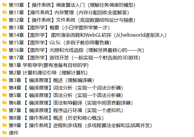 大学计算机必修课新讲–编译原理+操作系统+图形学 | 完结