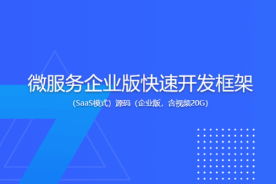 <em>微服务</em>企业版快速开发框架（SaaS模式）源码（企业版，含视频20G）