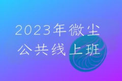 2023年微尘公共线上班