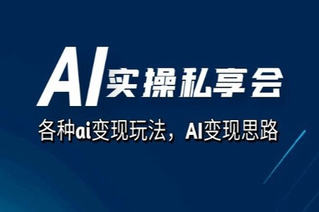 AI实操私享会，各种ai变现玩法，AI变现思路67节视频课程