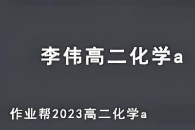 李伟 2023高二<em>化学</em> A班 春季班