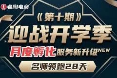老陶电商《拼多多名师线上领跑28天-第10期》迎战开学季月度孵化实操复盘！