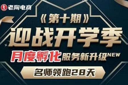 老陶电商《拼多多名师线上领跑28天-第10期》迎战开学季月度孵化实操复盘！