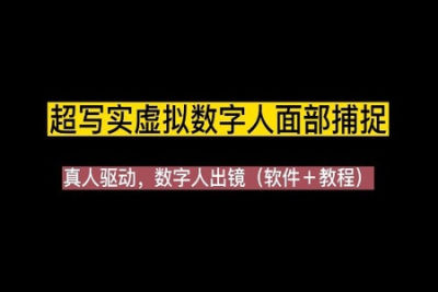 超写实虚拟数字人面部捕捉，真人驱动，数字人出镜（软件＋教程）