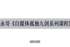 永哥《自媒体孤独九剑系列课程》