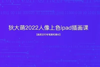 狄大萌2022人像上色ipad插画课【画质还行有笔刷和素材】
