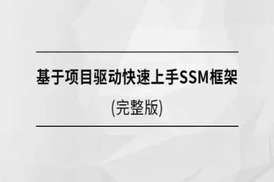 马士兵-基于项目驱动快速上手SSM框架| 完结