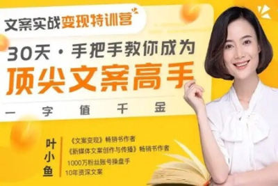 文案实战变现特训营，30天手把手教你成为顶尖文案高手，一字值千金 | 完结