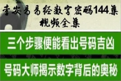 李安易易经数字密码<em>视频</em>教程144集 | 完结