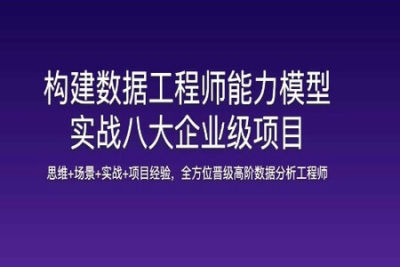 构建<em>数据分析</em>工程师能力模型，实战八大企业级项目 | 完结