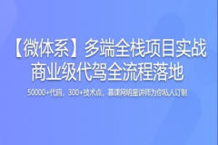 多端全栈项目实战，大型商业级代驾业务全流程落地|价值1299元|更新至7章