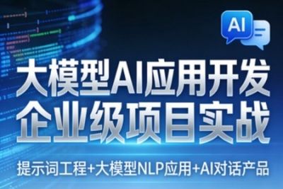 <em>大</em><em>模型</em><em>AI</em>应用开发企业级项目实战（提示词工程+<em>大</em><em>模型</em>NLP应用+<em>AI</em>对话产品）