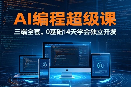AI编程超级课三端全套，0基础14天学会独立开发